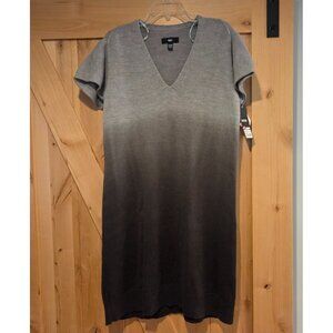 New! Mossimo Ombre Gray Sweater Dress Plus Size 24W /26W Short Sleeve Knee